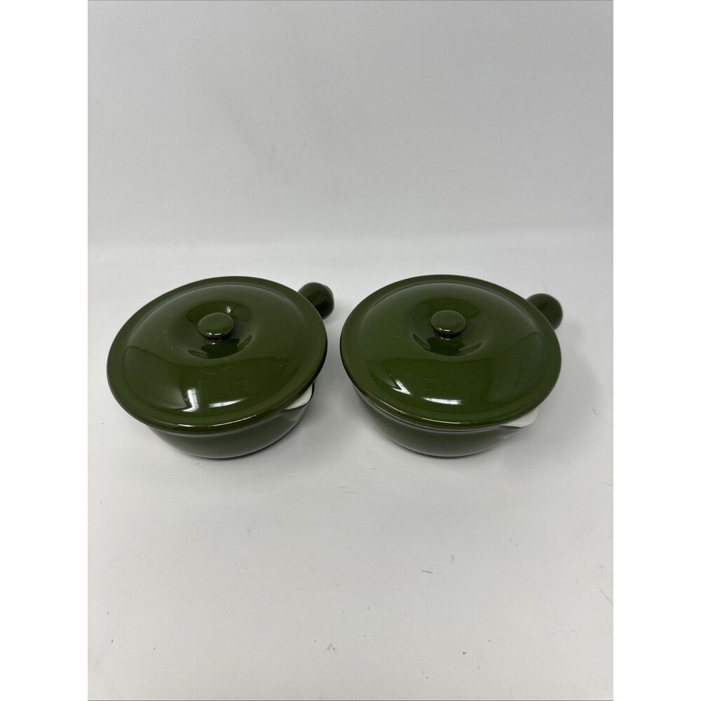 Vintage Hall #645 Dark Green Dish with Lid